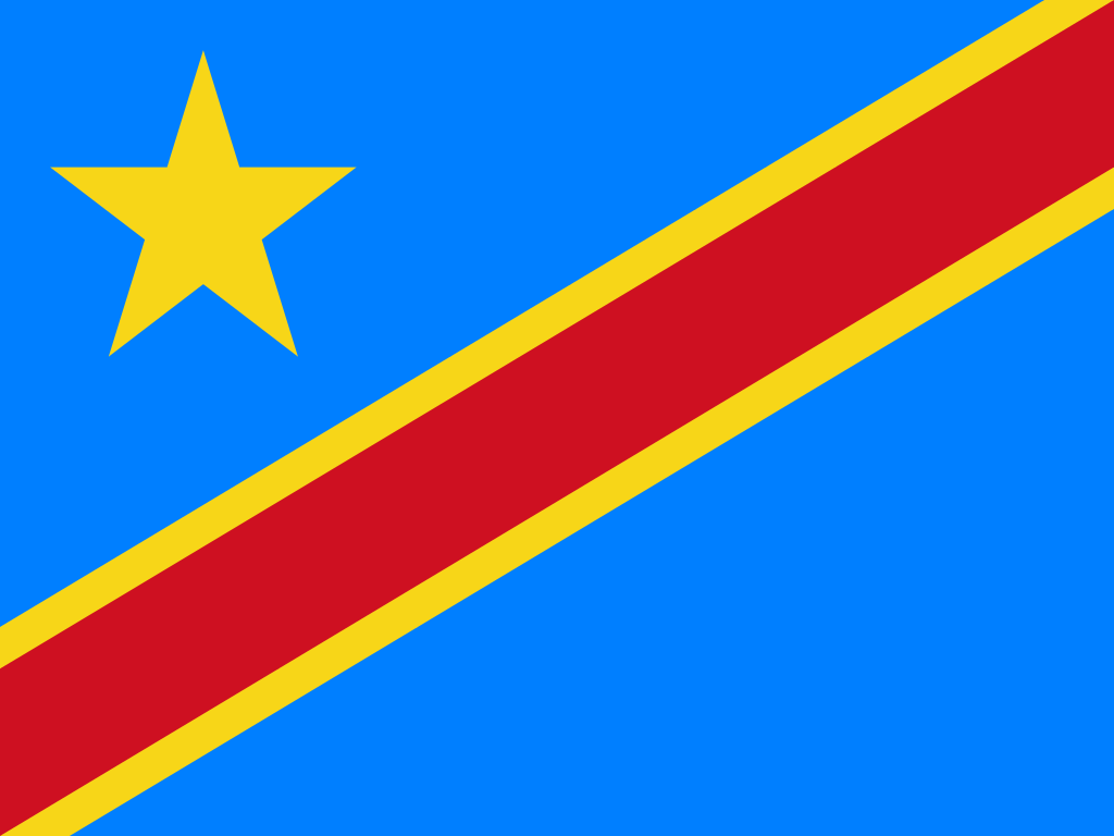 Demokratische Republik Kongo - Landesflagge